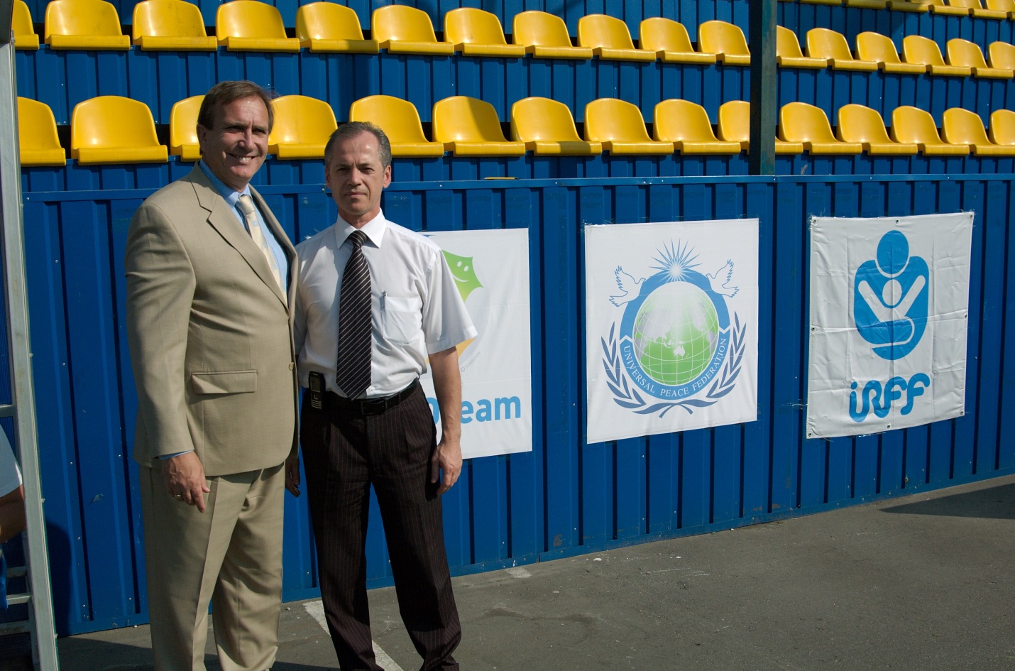 Tournament Coordinator Robert Gram together with Head of Kiev Soccer Federation Kochetov I.M., 2008.